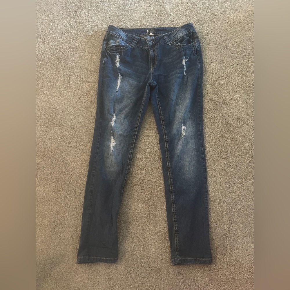Classic Blue Straight Leg Jeans for Women - Picture 3 of 6
